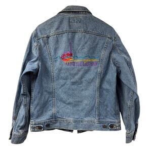Summerfest Trucker Jacket Jean Denim Vintage Show On The Lake Lee 100% Cotton